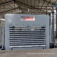 Cheap price 10 layers 800T Melamine Hot Press Machine For Plywood from YUJIE factory
